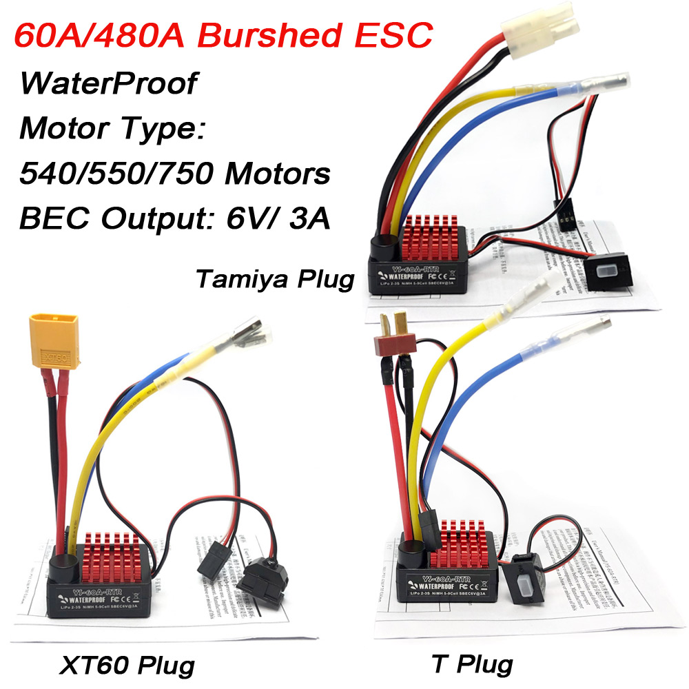 Esc Waterproof 60A - Regolatore di velocità elettronico (ESC) impermeabile