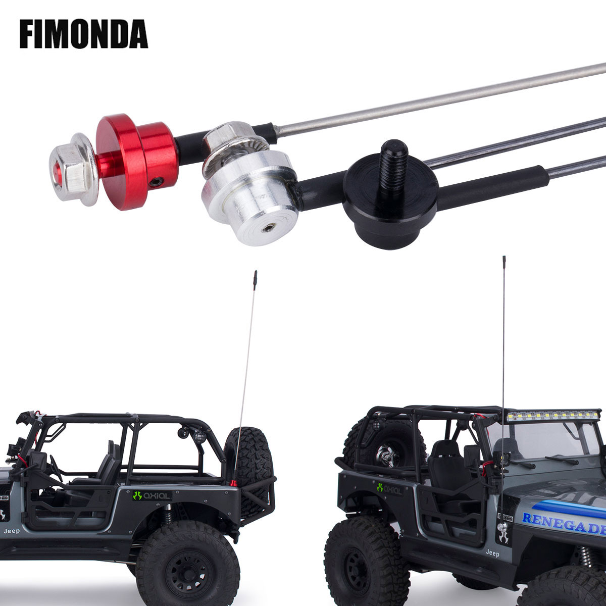 Rc Hobby Crawler - Antenna di simulazione regolabile in metallo